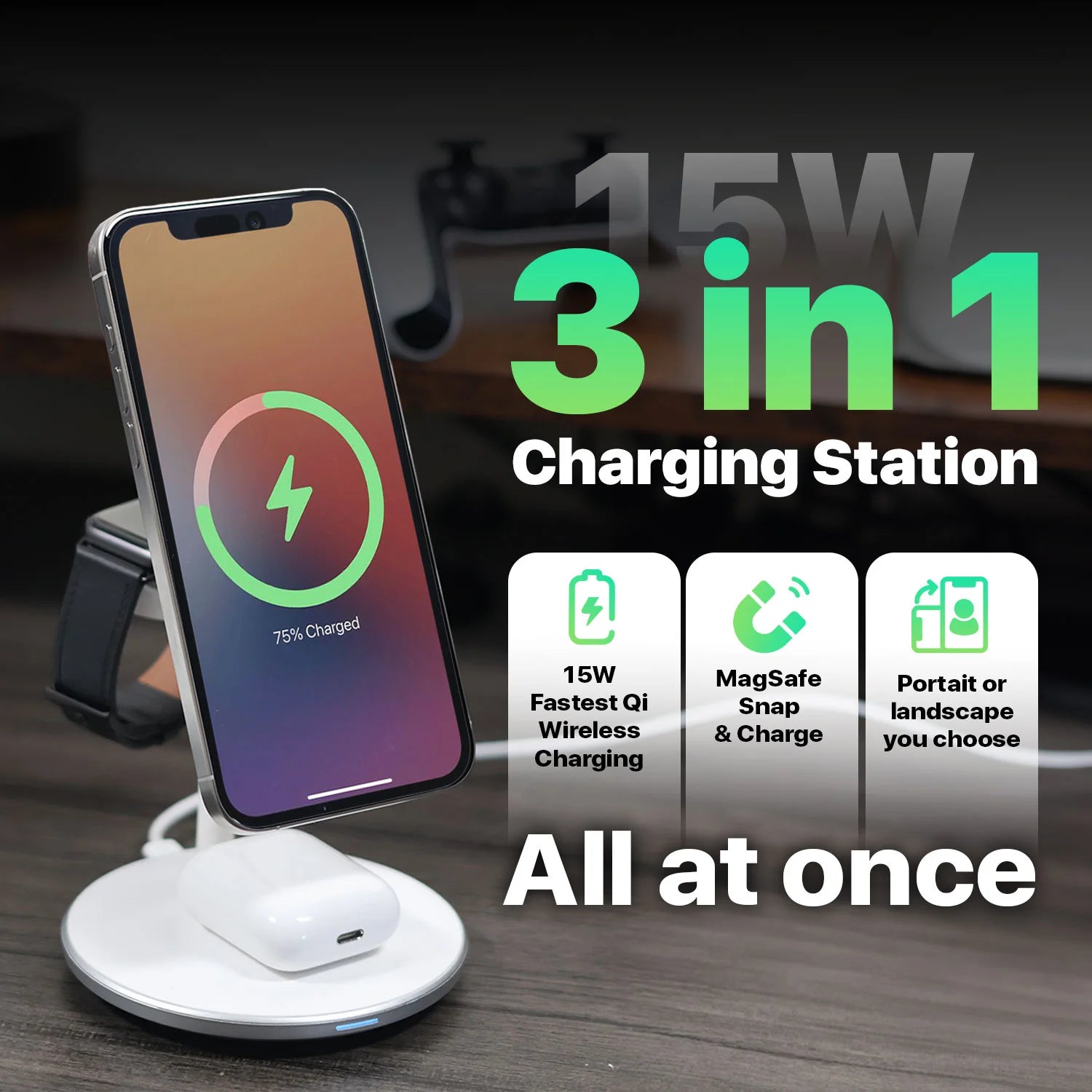 Stand - 3 in 1 Charging Station