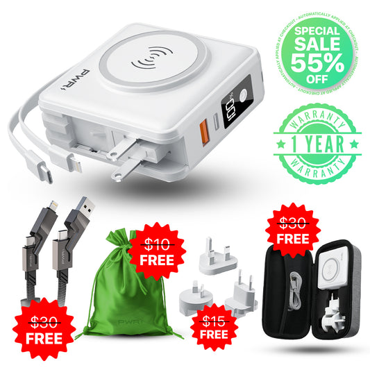 Travel Pro - 5 in 1 Power Bank - 55% OFF Spring Sale + 4 Free Gifts (Worth +$200)