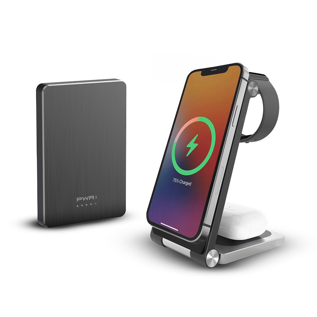 PowerGO - Magnetic Power Bank + Fold 3 in 1 Charger