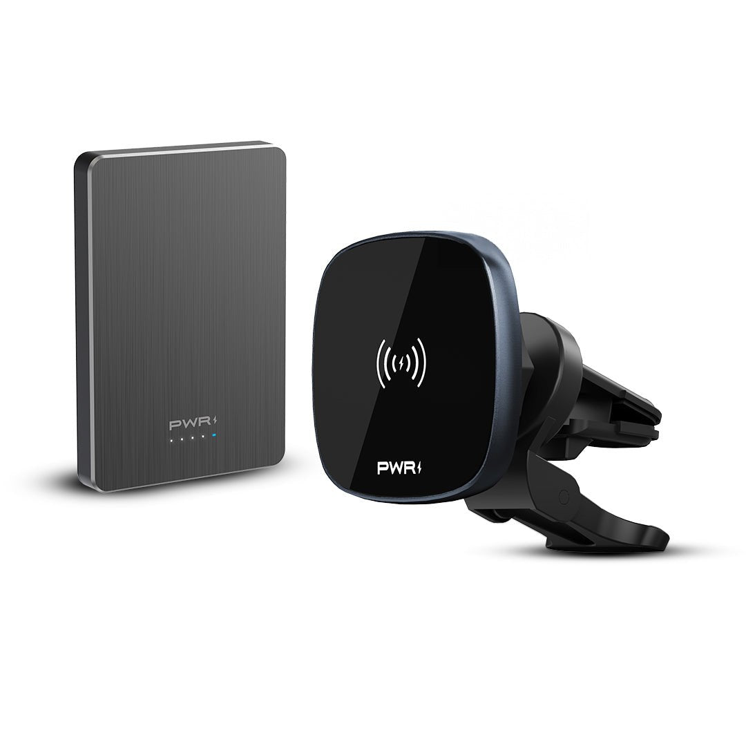 PowerGO - Magnetic Power Bank + Carmag Wireless Car Mount